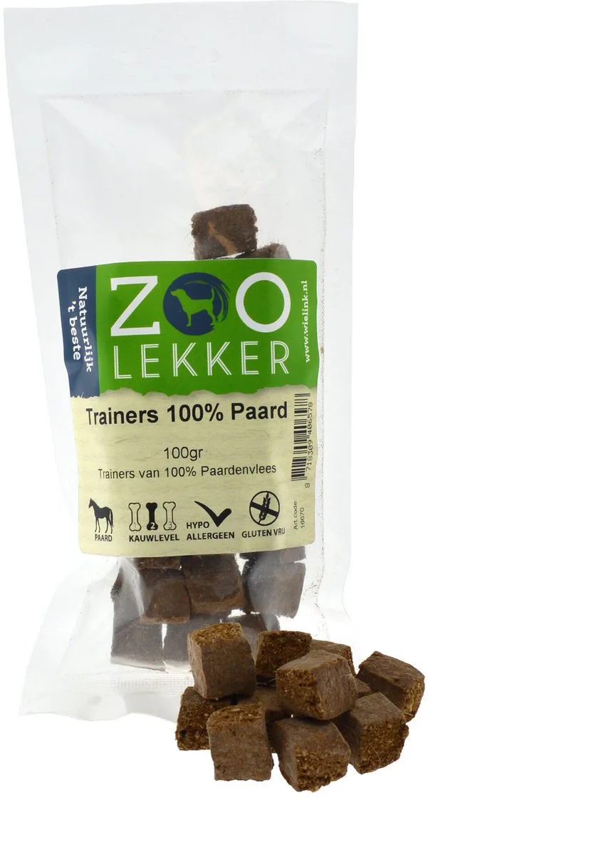 Trainers Paard - hondensnoepjes - 100 gram van Zoolekker – productfoto