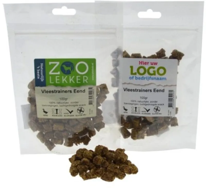 Vleestrainers eend | 100 g | glutenvrije trainingssnack voor honden von Zoolekker – Produktfoto
