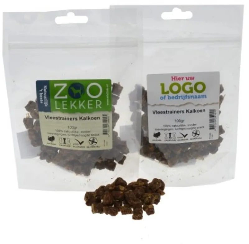 Vleestrainers kalkoen | trainingssnack hond | 100 g by Zoolekker – product photo
