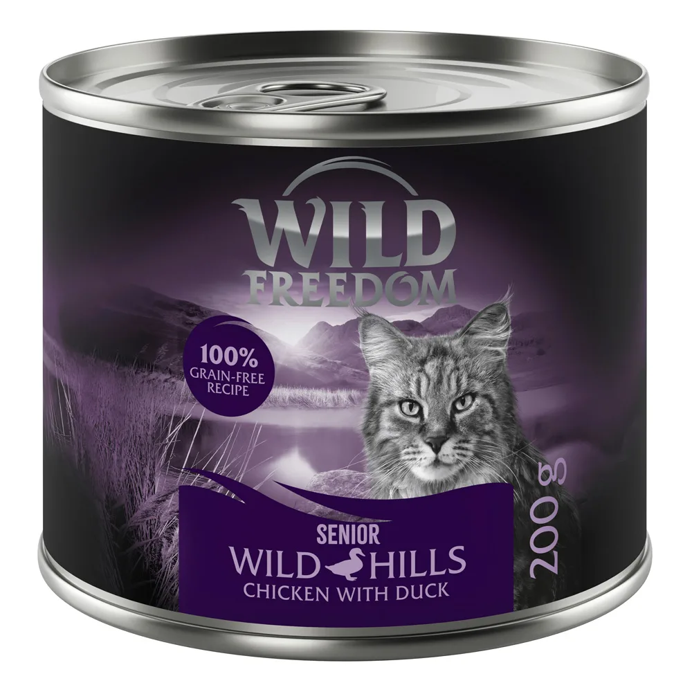 12x200g Senior Wild Hills Eend & Kip Wild Freedom Kattenvoer van Wild Freedom – productfoto