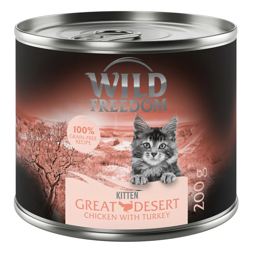 6x200g Kitten Wild Desert Kalkoen & Kip Wild Freedom Kattenvoer by Wild Freedom – product photo
