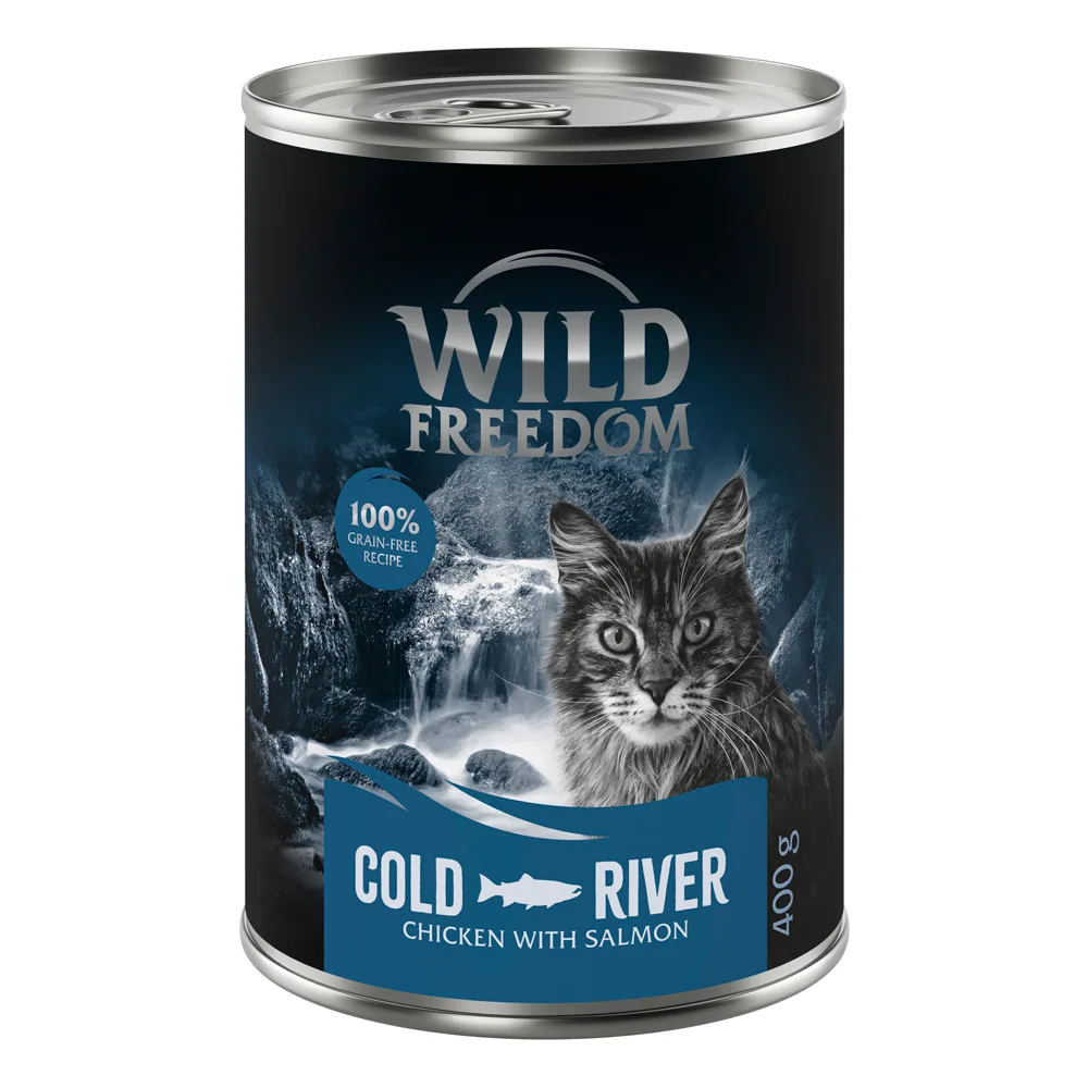 6x400g Adult Cold River Zeezalm & Kip Wild Freedom Kattenvoer by Wild Freedom – product photo