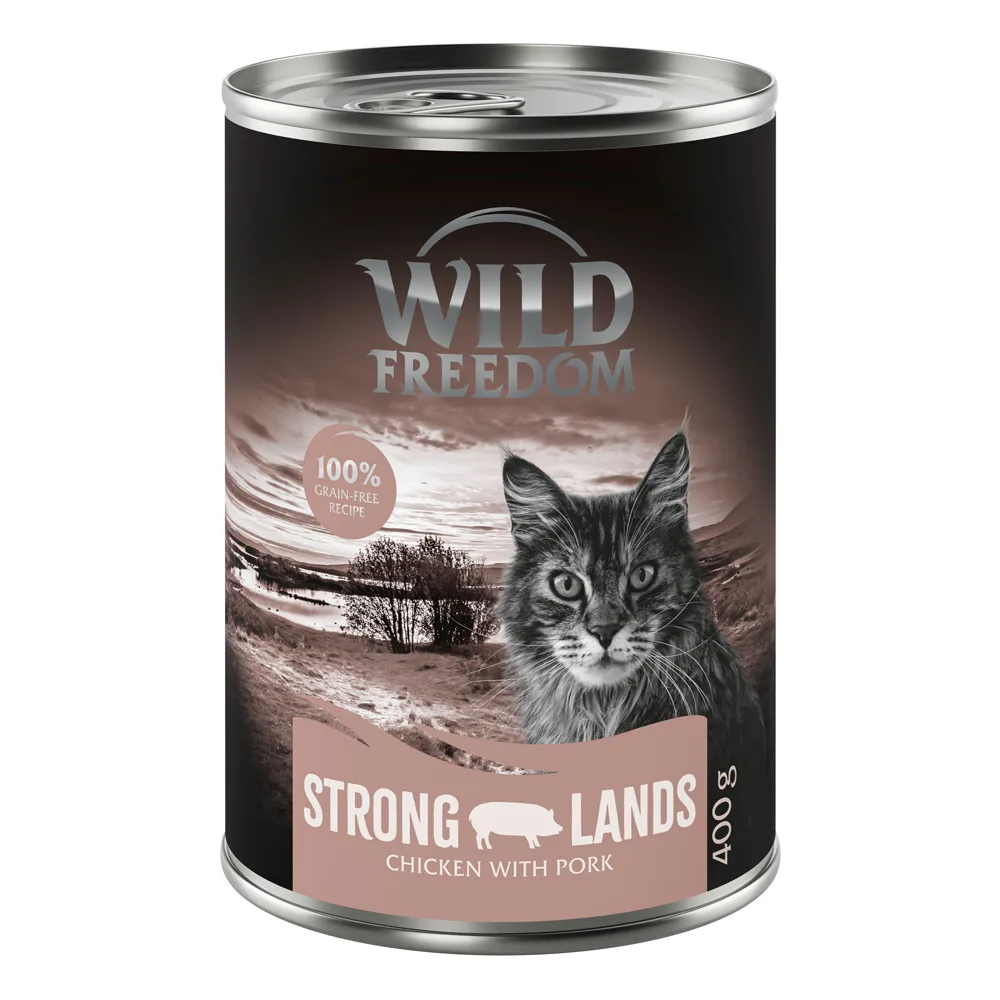 6x400g Adult Strong Lands Kip & Varken Wild Freedom Kattenvoer van Wild Freedom – productfoto