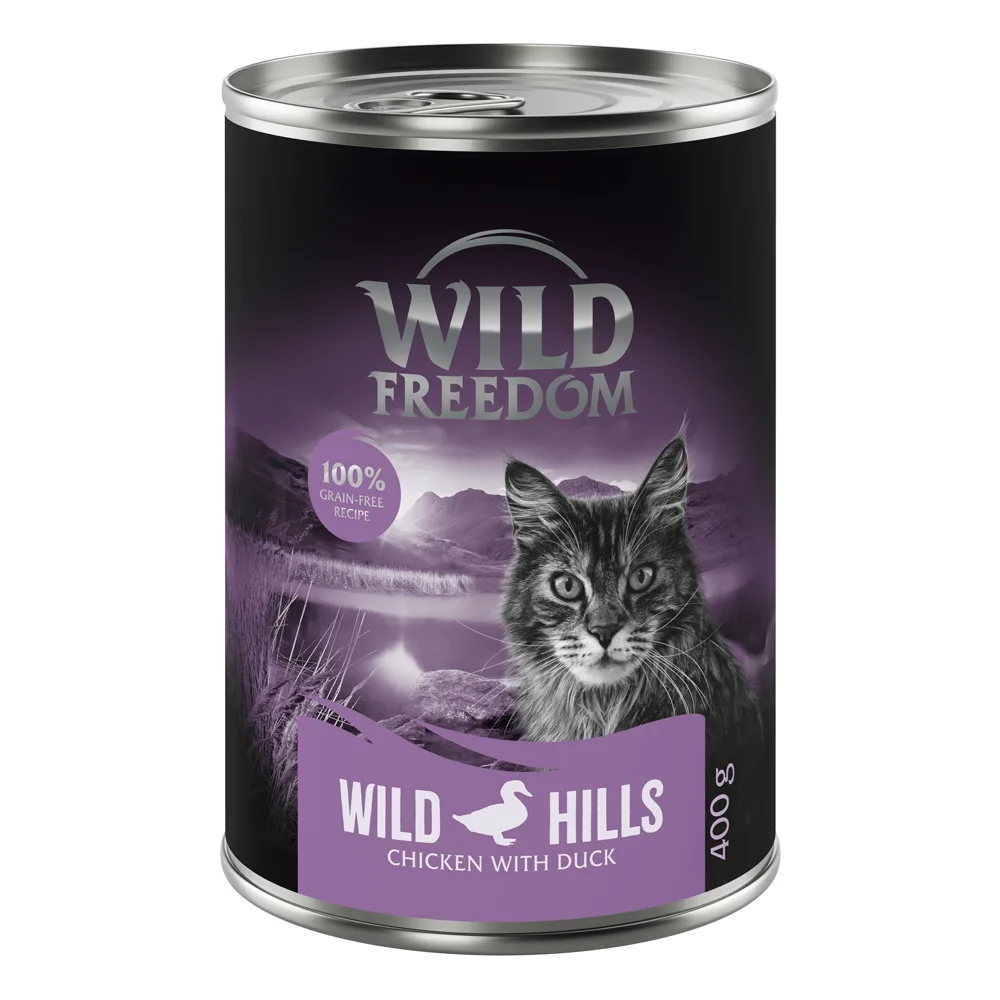 6x400g Adult Wild Hills Eend & Kip Wild Freedom Kattenvoer van Wild Freedom – productfoto