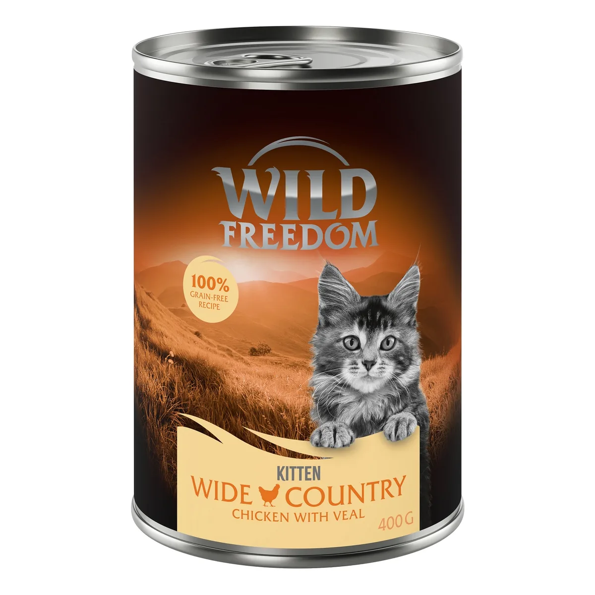 6x400g Kitten Wide Country Kalf & Kip Wild Freedom Kattenvoer van Wild Freedom – productfoto