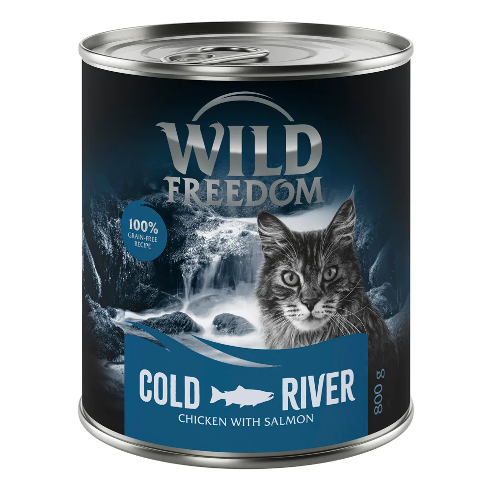 6x800g Adult Cold River Koolvis & Kip Wild Freedom Kattenvoer by Wild Freedom – product photo
