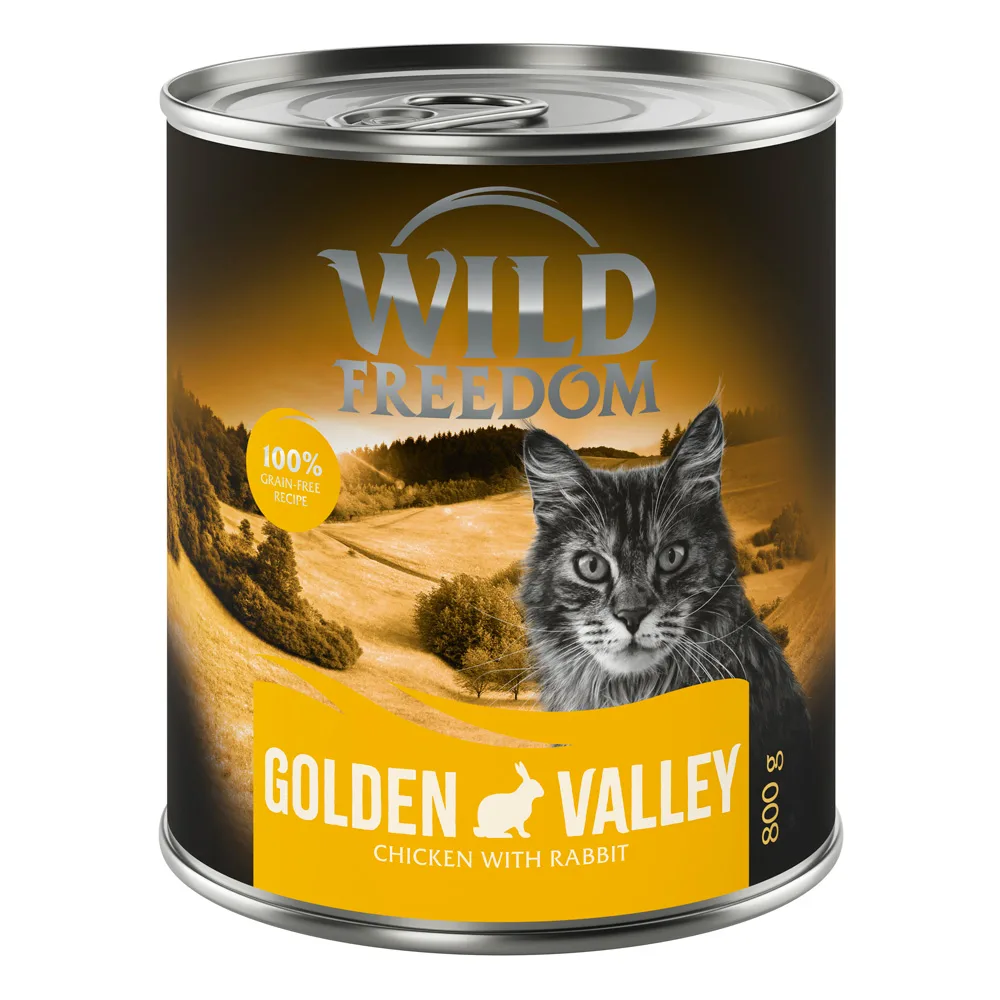 6x800g Adult Golden Valley Konijn & Kip Wild Freedom Kattenvoer by Wild Freedom – product photo
