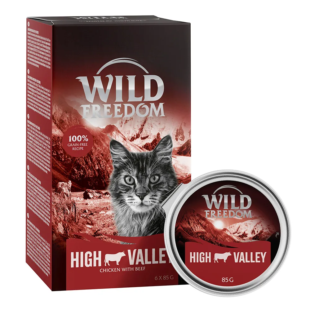 6x85g Adult Kuipje High Valley Rund & Kip Wild Freedom Kattenvoer van Wild Freedom – productfoto