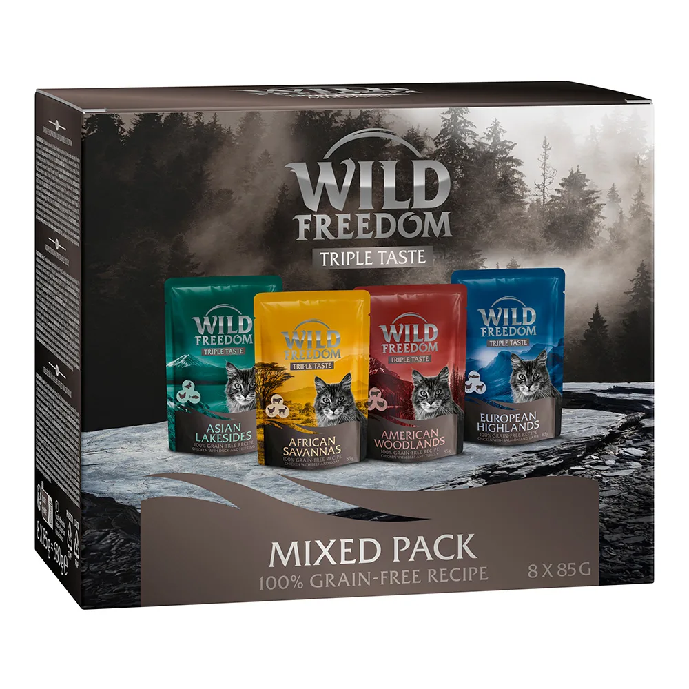 8x 85g Wild Freedom Triple Taste Mix (4 smaken) nat kattenvoer by Wild Freedom – product photo