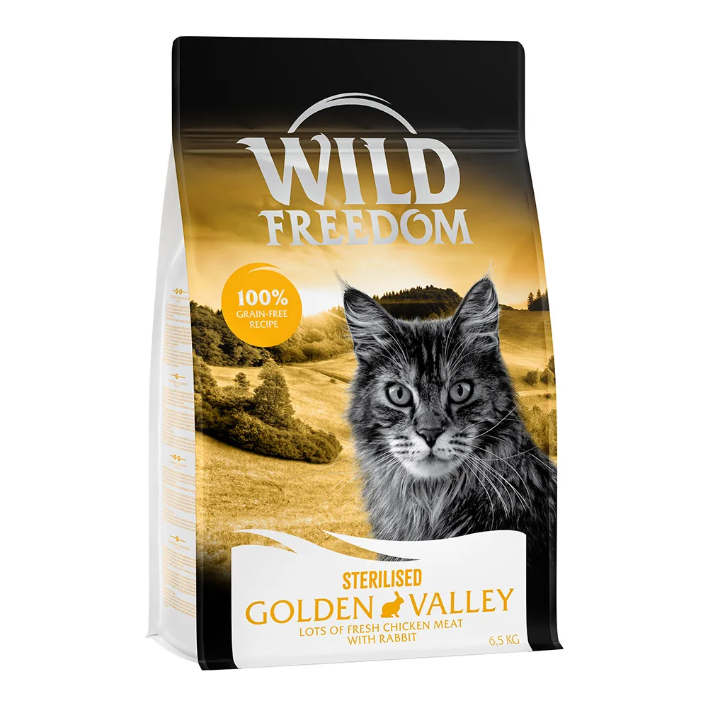 Adult "Golden Valley" Sterilised Konijn – Graanvrij Kattenvoer - Dubbelpak: 2 x 6,5 kg van Wild Freedom – productfoto