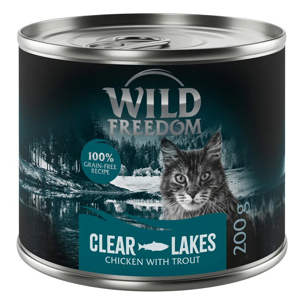 Adult Kattenvoer 6 x 200 g - Clear Lakes - Kip & Forel van Wild Freedom – productfoto