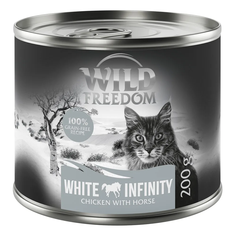 Adult Kattenvoer 6 x 200 g - White Infinity - Kip & Paard by Wild Freedom – product photo