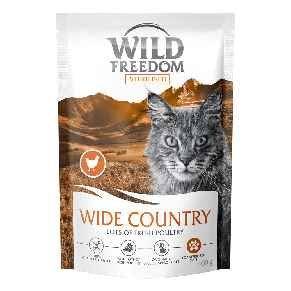 Adult Sterilised "Wide Country" met Gevogelte Kattenvoer - 400 g by Wild Freedom – product photo