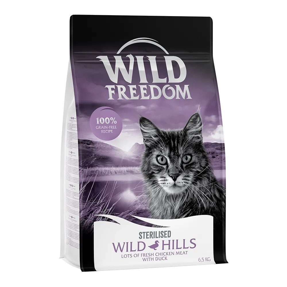 Adult "Wild Hills" Sterilised Eend – Graanvrij Kattenvoer - 6,5 kg van Wild Freedom – productfoto