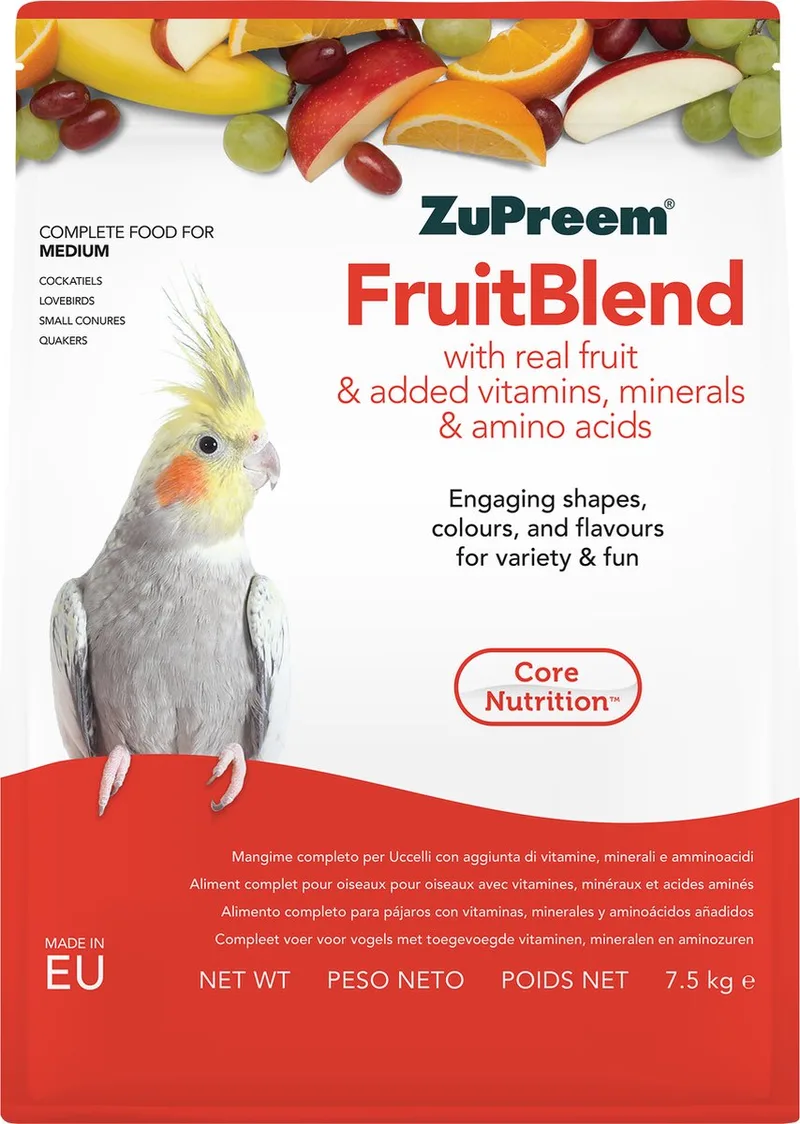 Fruitblend Medium 7.5kg - Papegaaienvoer- Parkietenvoer - Vogelvoer by ZuPreem – product photo