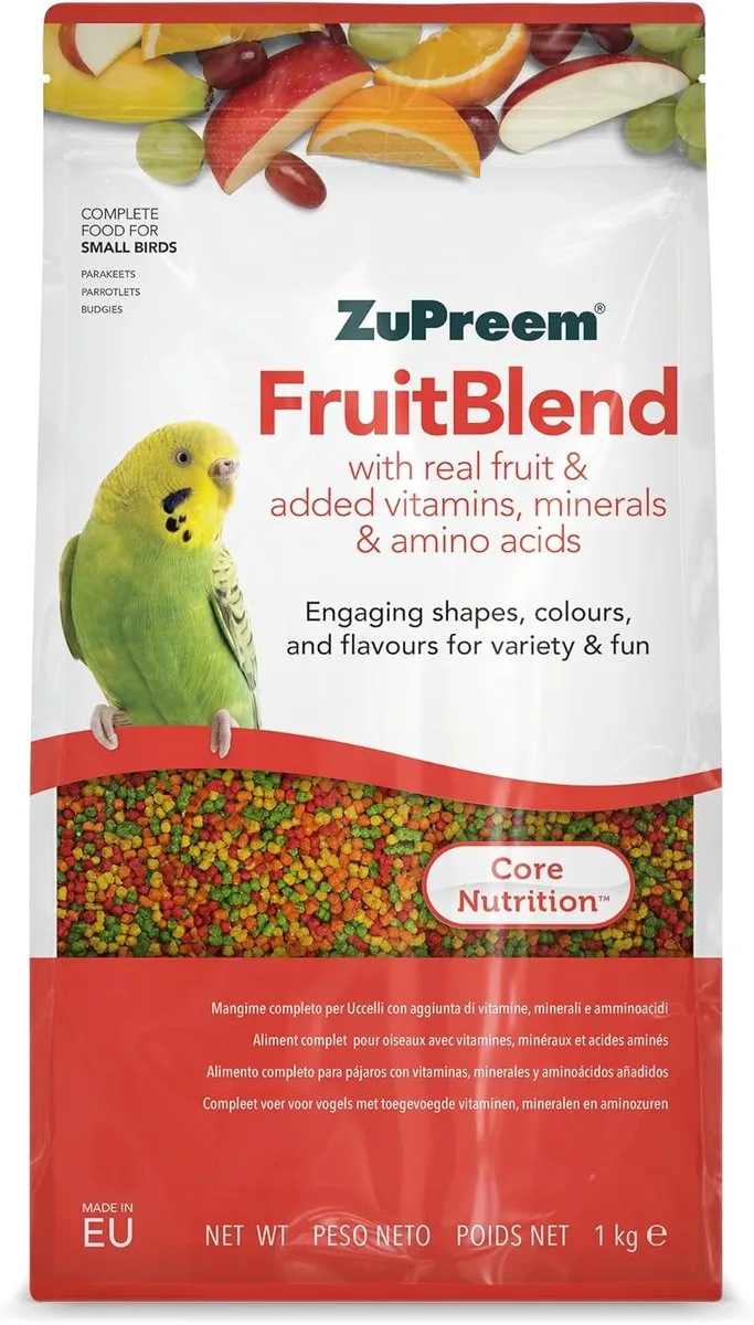 Fruitblend Small 1kg - Parkietenvoer - Vogelvoer von ZuPreem – Produktfoto