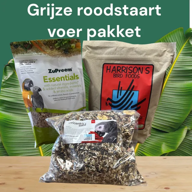 Voer Pakket Grijze Roodstaart - Papegaaienvoer - Voer Grijze Roodstaart